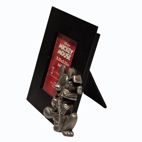 Vtg Disney Connoisseur 3D Silver Tone Mickey & Pluto 2.2 x 3.5  Picture Photo Fr - Picture 4 of 7
